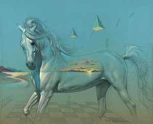 Majestic horse I. Óleo sobre lienzo, 33 x 41 cm. 2014